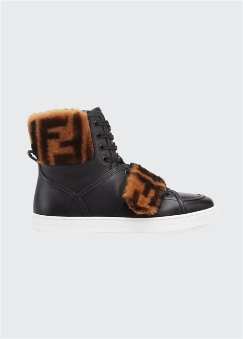 fendi sock sneakers mens|fendi shearling leather sneakers.